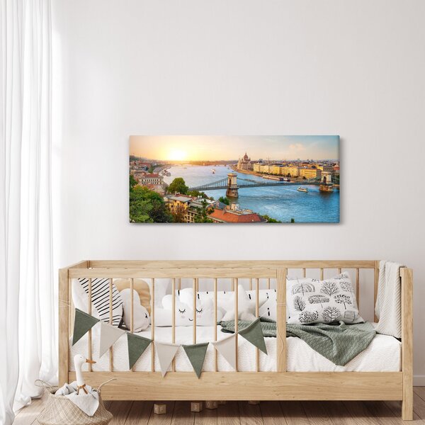 Budapest képe folyóval (120x50 cm)