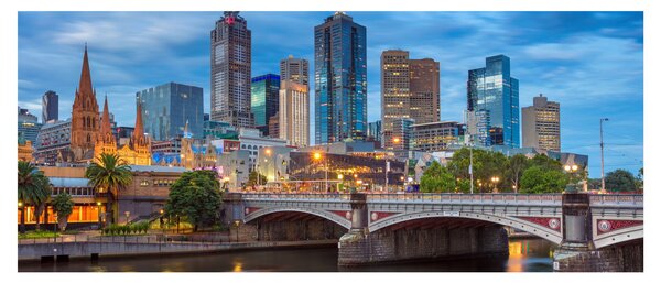 Melbourne város képe (120x50 cm)