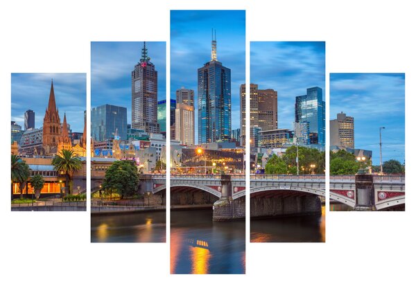 Melbourne város képe (150x105 cm)
