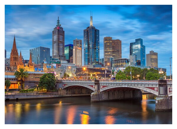Melbourne város képe (70x50 cm)