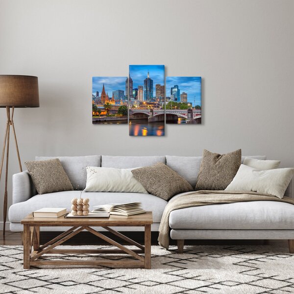 Melbourne város képe (90x60 cm)