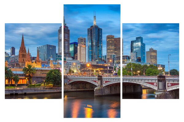 Melbourne város képe (90x60 cm)