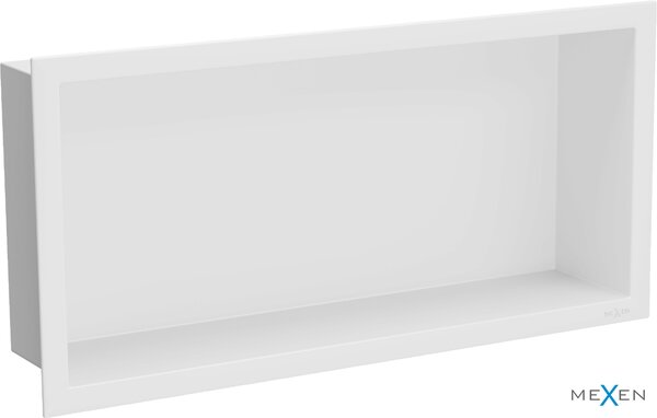 Mexen X-Wall-R, falra szerelhető polc gallérral 45 x 20 cm, fehér, 1920452010