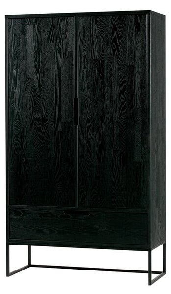Fekete kőrisfa szekrény 85x149 cm Silas – WOOOD
