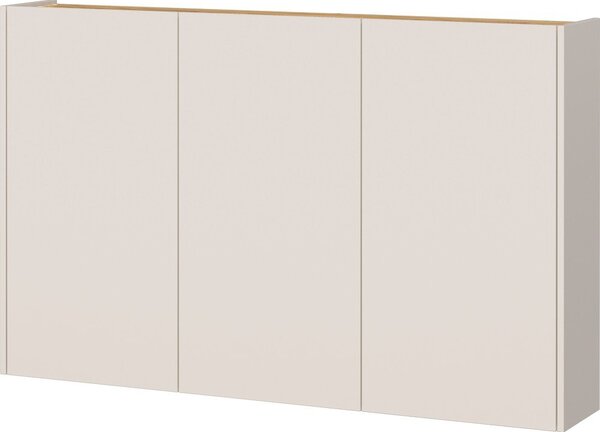 Krémszínű szekrény tölgyfa dekorral 138x87x25 cm Libbiano – Germania