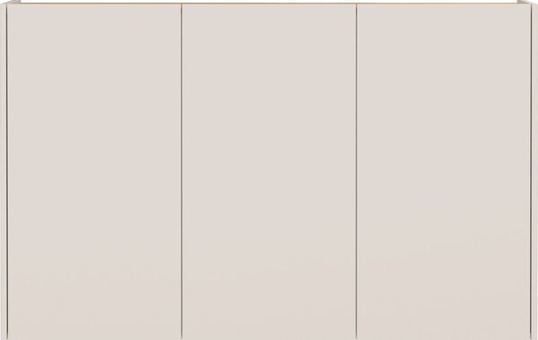 Krémszínű szekrény tölgyfa dekorral 138x87x25 cm Libbiano – Germania