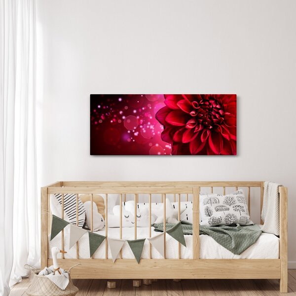 Piros virágok képe (120x50 cm)