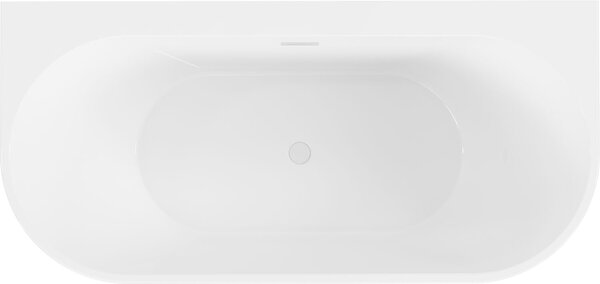 Mexen Oval+ szabadon álló, falhoz közel álló kád 170 x 80 cm, fehér, fehér túlfolyó - 52681708000-20