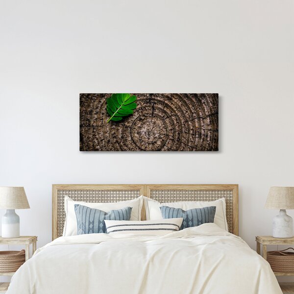 Kép egy levél a fatörzsön (120x50 cm)