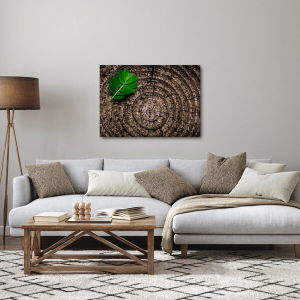Kép egy levél a fatörzsön (70x50 cm)