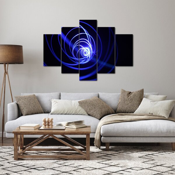 Kék spirálok képe (150x105 cm)