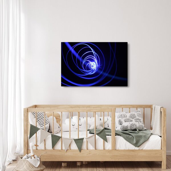 Kék spirálok képe (90x60 cm)