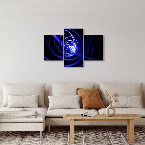 Kék spirálok képe (90x60 cm)
