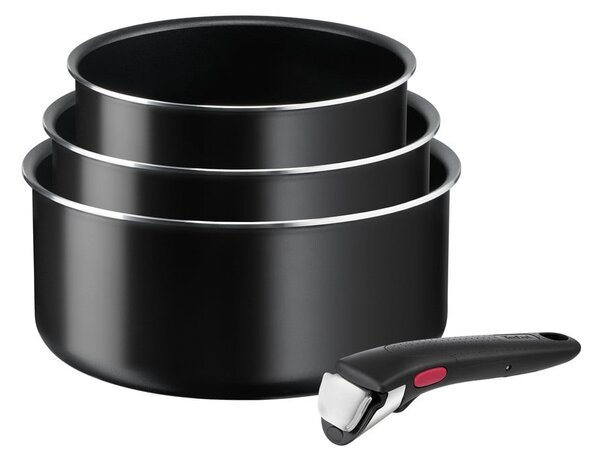 Alumínium edény készlet 4 db-os Ingenio Easy Cook & Clean Black – Tefal