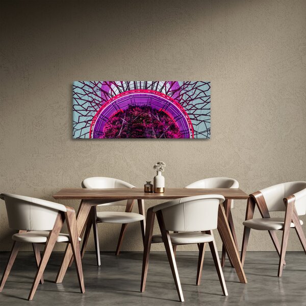 Absztrakt kép - lila ágak (120x50 cm)