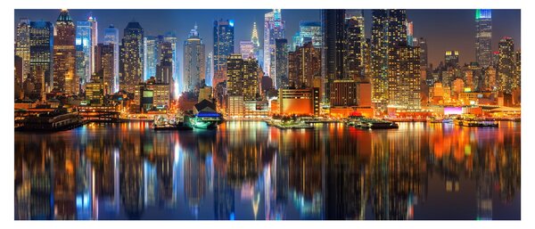 Manhattan képe éjjel (120x50 cm)