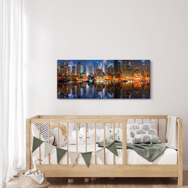 Manhattan képe éjjel (120x50 cm)