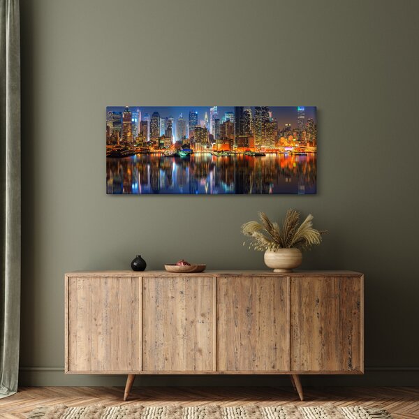 Manhattan képe éjjel (120x50 cm)