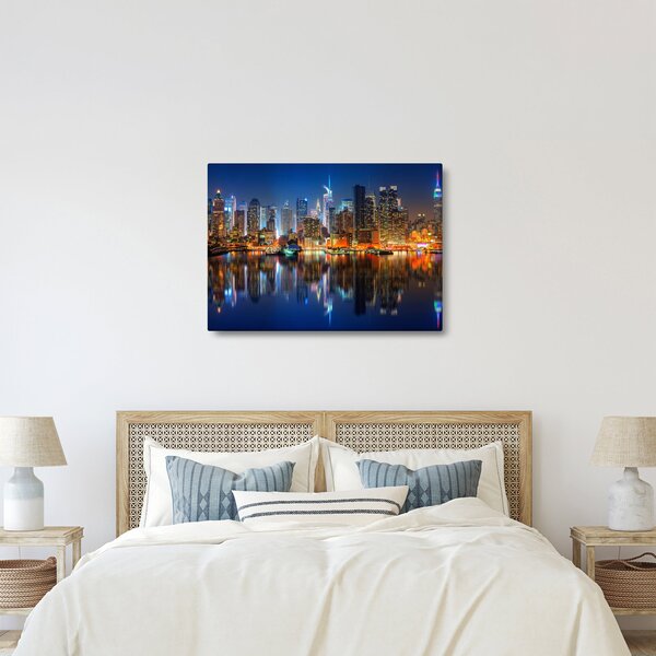Manhattan képe éjjel (70x50 cm)