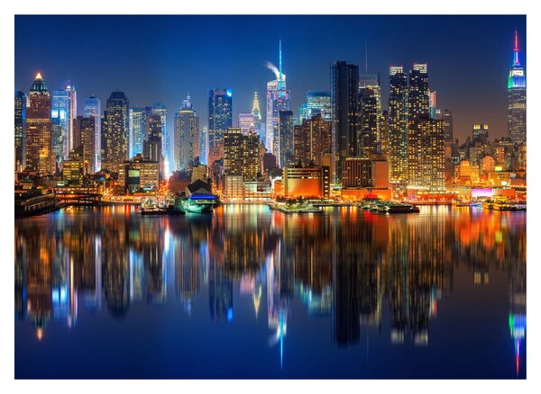 Manhattan képe éjjel (70x50 cm)