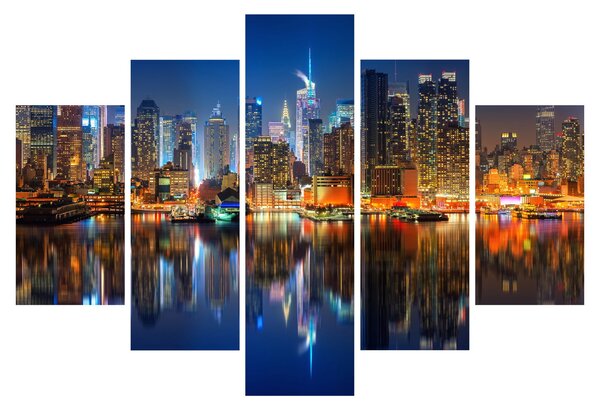 Manhattan képe éjjel (150x105 cm)