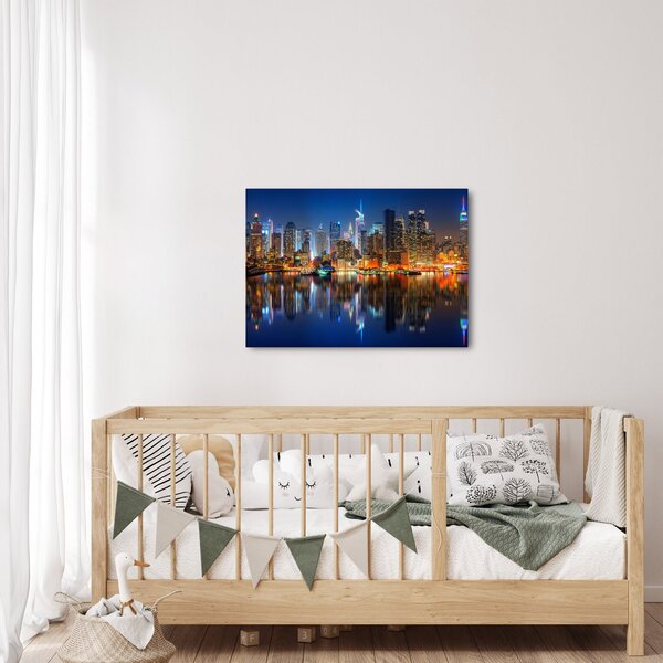 Manhattan képe éjjel (70x50 cm)