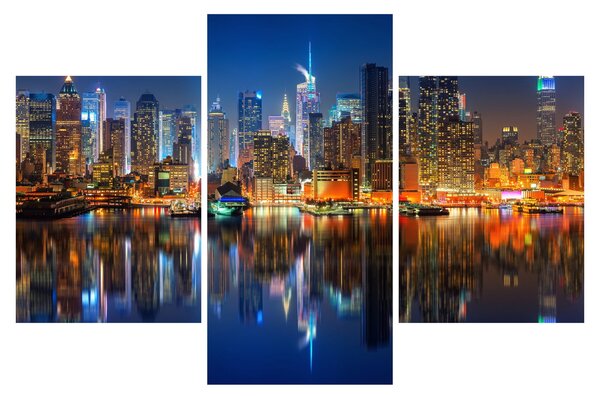Manhattan képe éjjel (90x60 cm)