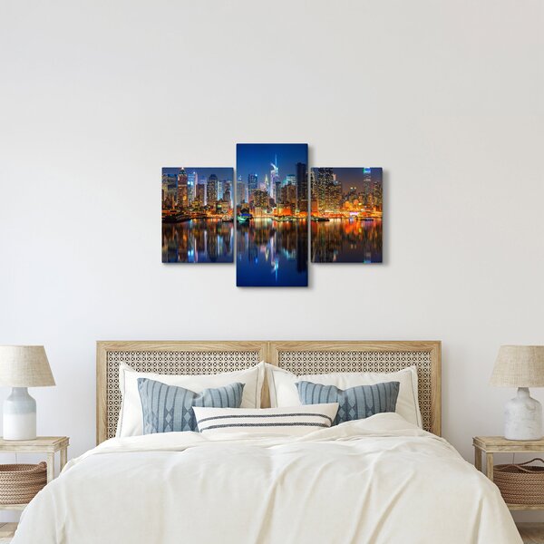 Manhattan képe éjjel (90x60 cm)