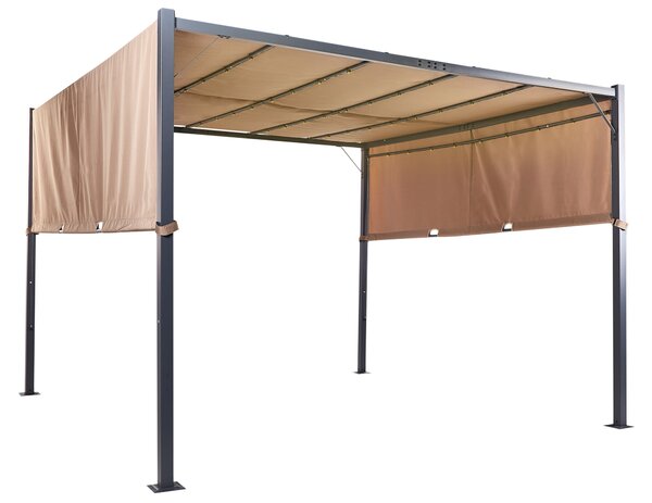 Pavilon LED PARGA Fém 310 cm 310 cm Barna