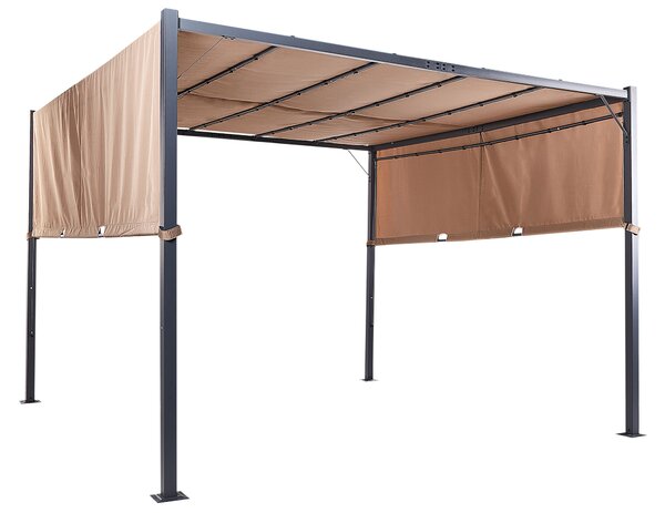 Pavilon LED PARGA Fém 310 cm 310 cm Barna