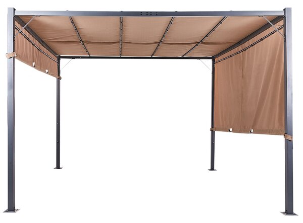 Pavilon LED PARGA Fém 310 cm 310 cm Barna