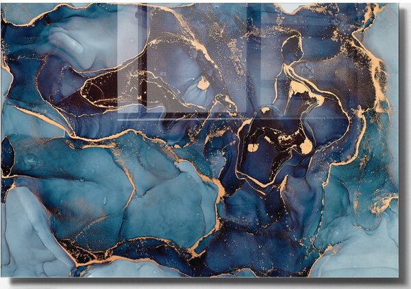 Üveg kép 100x70 cm Dark Marble – Wallity