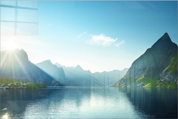 Üveg kép 100x70 cm Fjord – Wallity