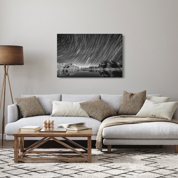 Fekete-fehér kép egy csillagos ég (90x60 cm)
