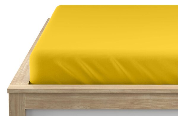 Jersey lepedő EXCLUSIVE mustársárga 90 x 200 cm