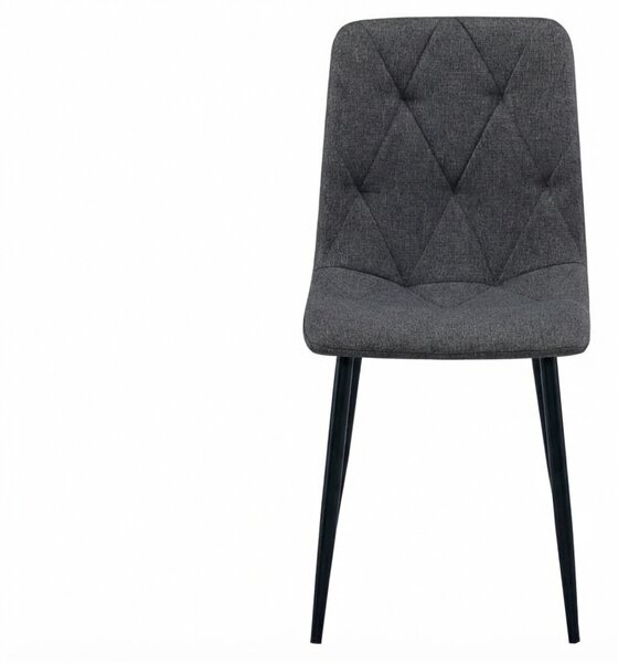 Sötétszürke LIBRA STONE GREY szék fekete lábakkal