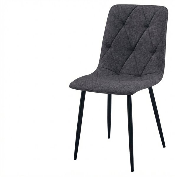 Sötétszürke LIBRA STONE GREY szék fekete lábakkal