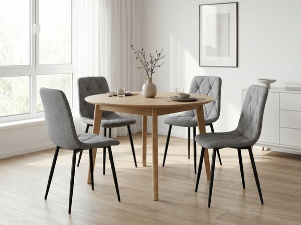 Szürke LIBRA PLATINUM GREY szék fekete lábakkal