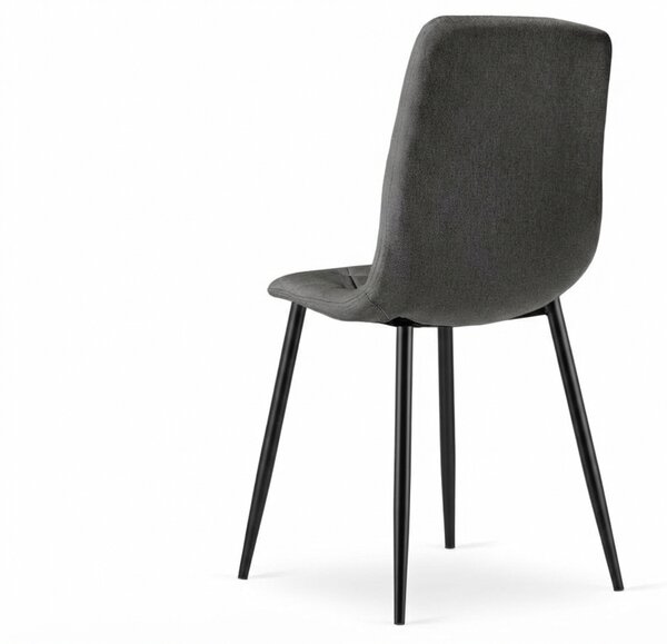 Sötétszürke LIBRA STONE GREY szék fekete lábakkal