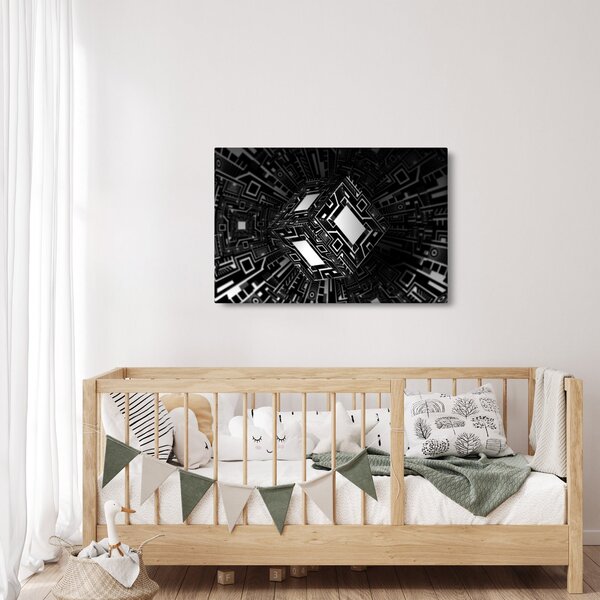 Absztrakt kockák képe (90x60 cm)