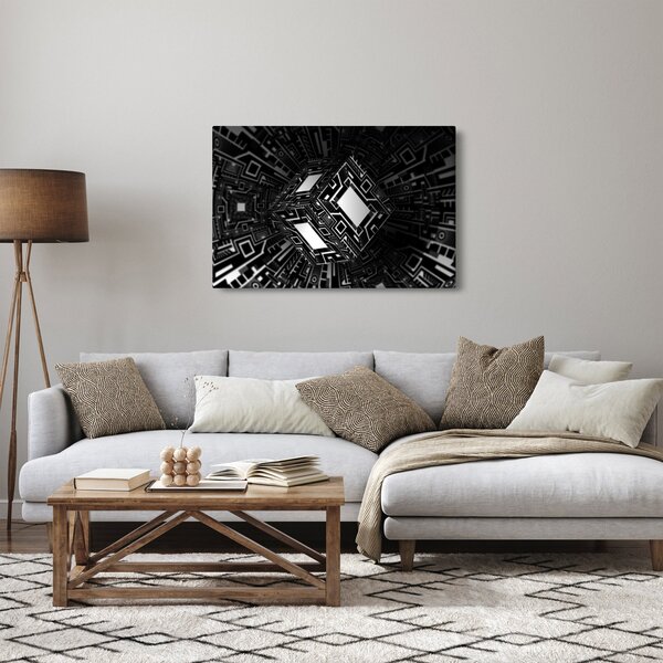 Absztrakt kockák képe (90x60 cm)