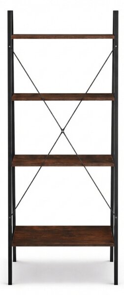 Könyvespolc TAYLOR 4 polc 147x60 cm, rusztikus barna