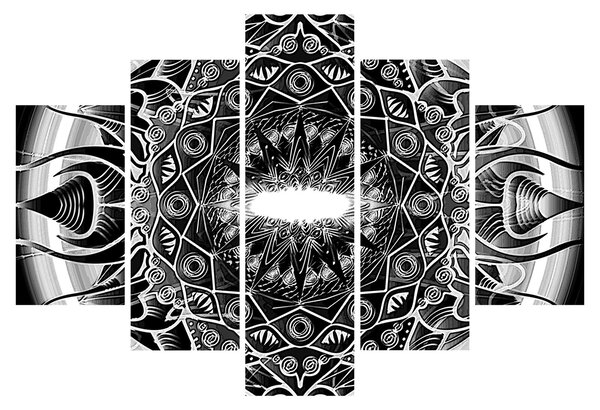 Fekete-fehér díszek képe (150x105 cm)