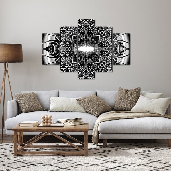 Fekete-fehér díszek képe (150x105 cm)