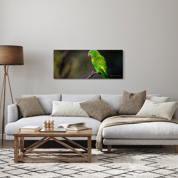Papagáj egy ágon képe (120x50 cm)