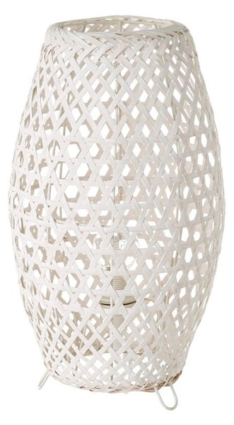 Fehér bambusz asztali lámpa bambusz búrával (magasság 36 cm) – Casa Selección
