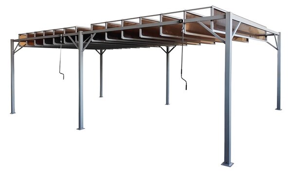 Antracit terasz pergola Paros 3x6m Garden Point