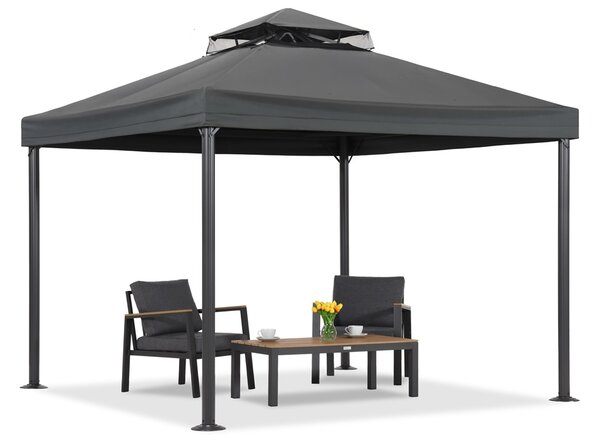 Valencia 3x3 m-es antracit kerti pavilon Garden Point