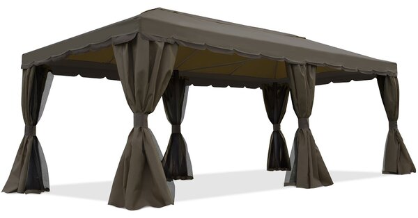 Barna kerti pavilon Valencia 3x6 m Garden Point