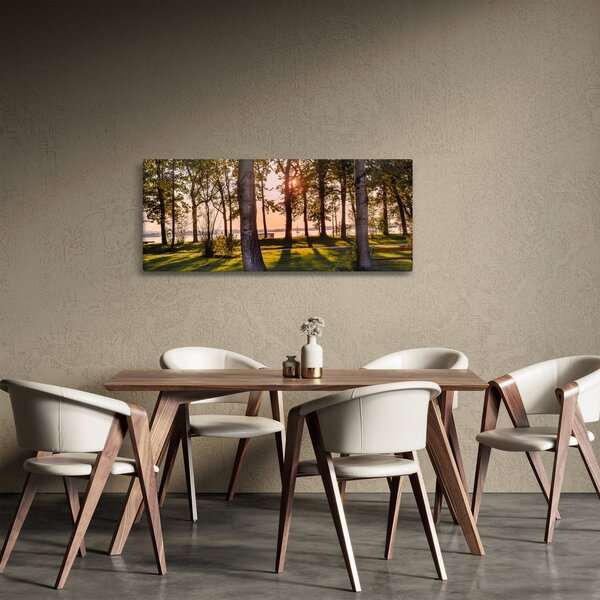 Fák a tó mellett képe (120x50 cm)